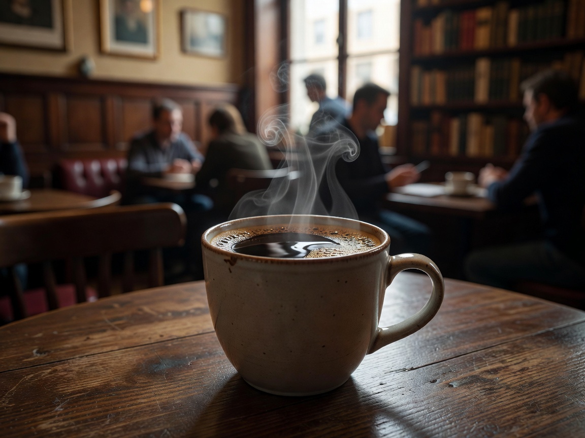 Frisch gebrühter Kaffee im Café Einstein