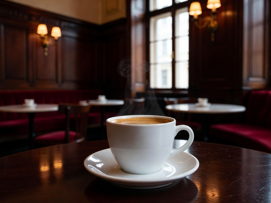 Kaffeetasse im Wiener Kaffeehausstil des Café Einstein